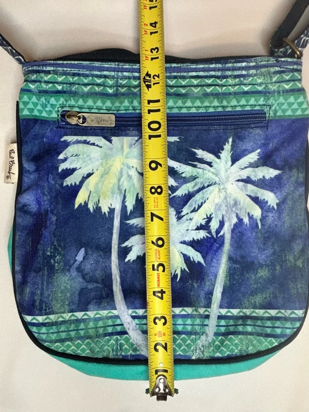 Paul Brent Y2K Coastal Palm Tree Canvas Crossbody Bag Boho Coastal Grandma Beach